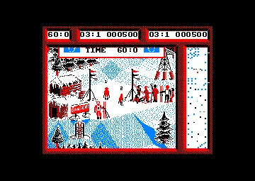 Professional Ski Simulator (UK) (1987) (Trainer) screen shot game playing